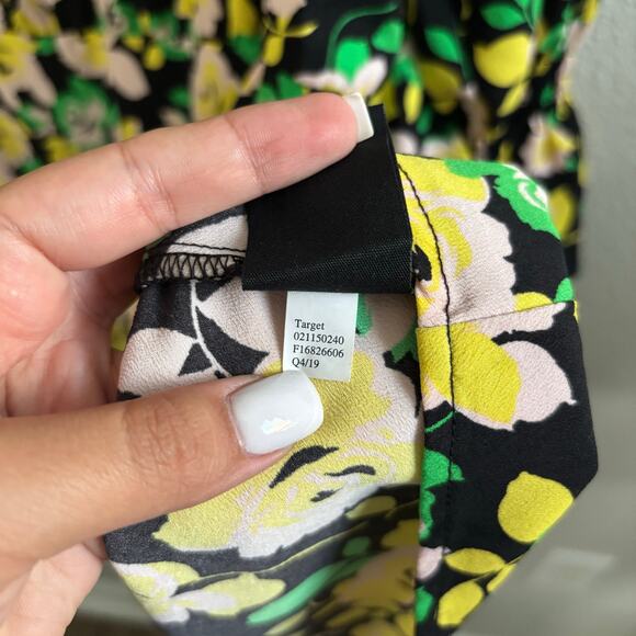 Who What Wear Floral Tiered Mini Dress Yellow Flowers Women's Size 4XL - Picture 8 of 12